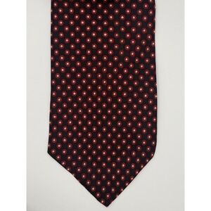 The Mens Store Bloomingdales Silk Foulard Tie Navy Red Medallion Made in England
